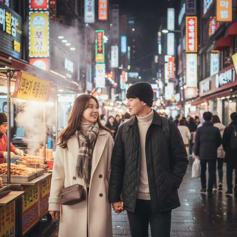 明洞夜デートで相性確認！